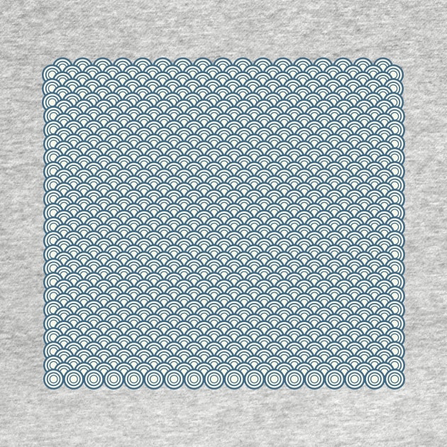 Japanese Waves Vintage Pattern by MythoCulture